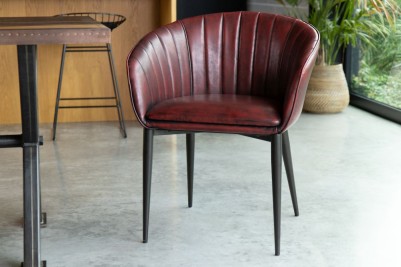 Sutton Faux Leather Curved Back Dining Chair